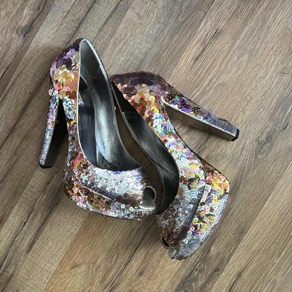 Miu Miu sequin platform heels Size 37 - Picture 1 of 14